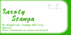 karoly stanga business card